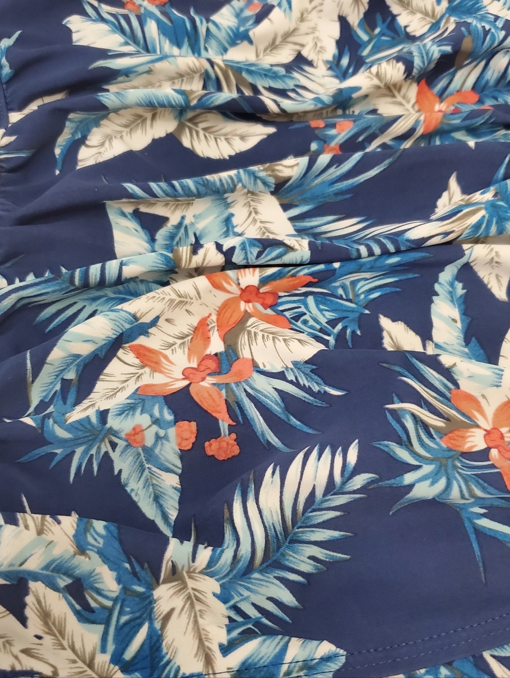 Firpearl Navy Blue, Sky Blue & Coral Floral 1-Piece Swimsuit Sz 12 - Picture 8 of 8
